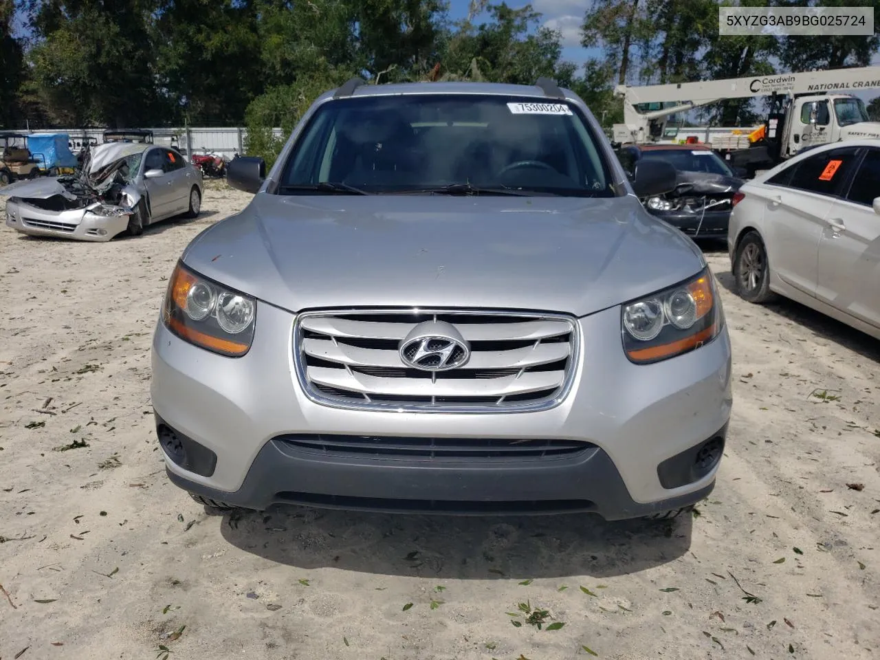 2011 Hyundai Santa Fe Gls VIN: 5XYZG3AB9BG025724 Lot: 75300204