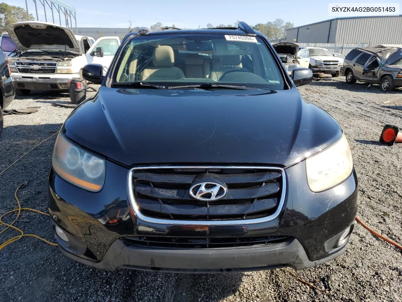 2011 Hyundai Santa Fe Limited VIN: 5XYZK4AG2BG051453 Lot: 75745394