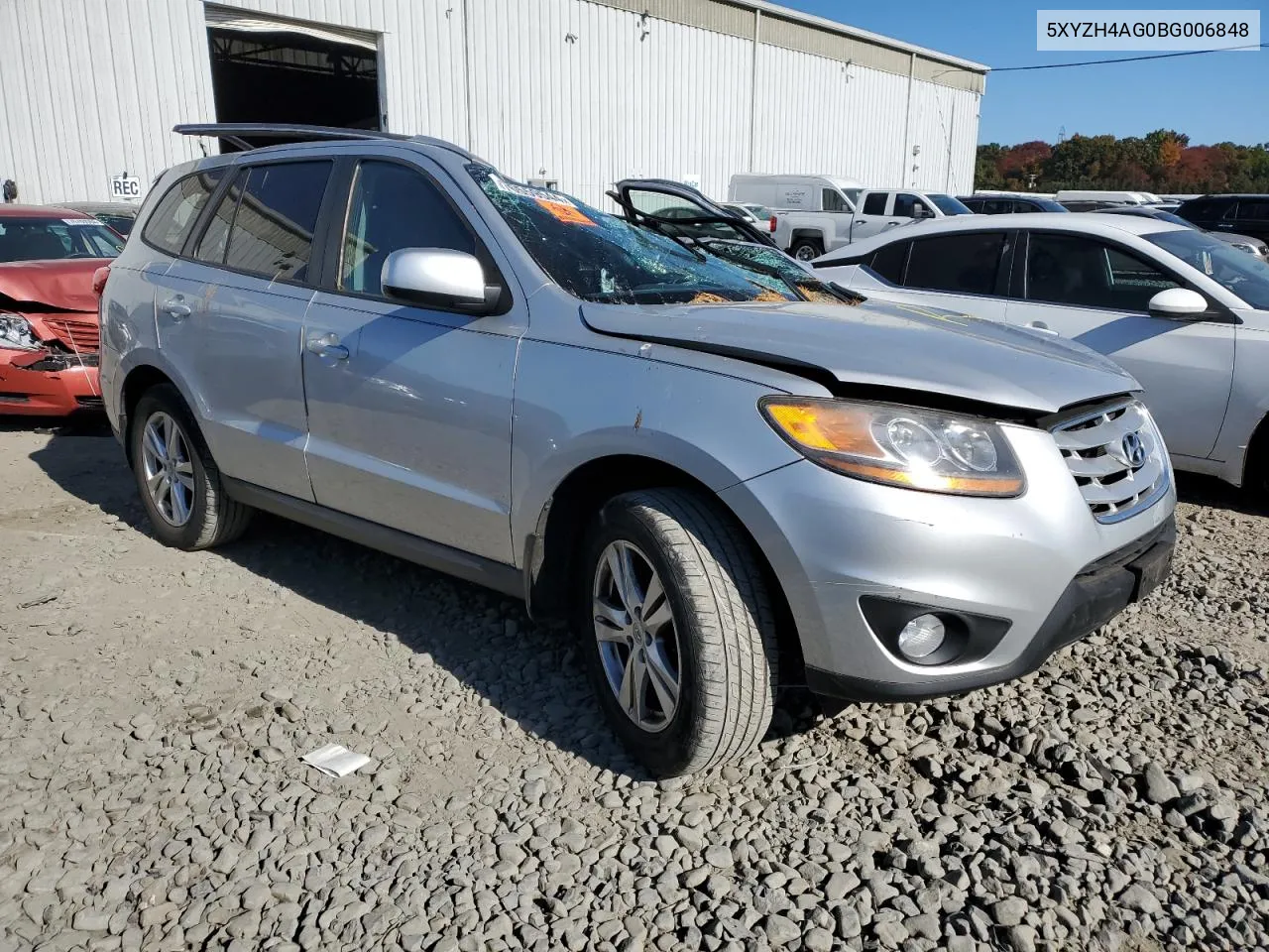 2011 Hyundai Santa Fe Se VIN: 5XYZH4AG0BG006848 Lot: 76559544