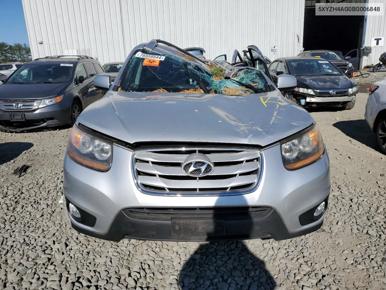 2011 Hyundai Santa Fe Se VIN: 5XYZH4AG0BG006848 Lot: 76559544