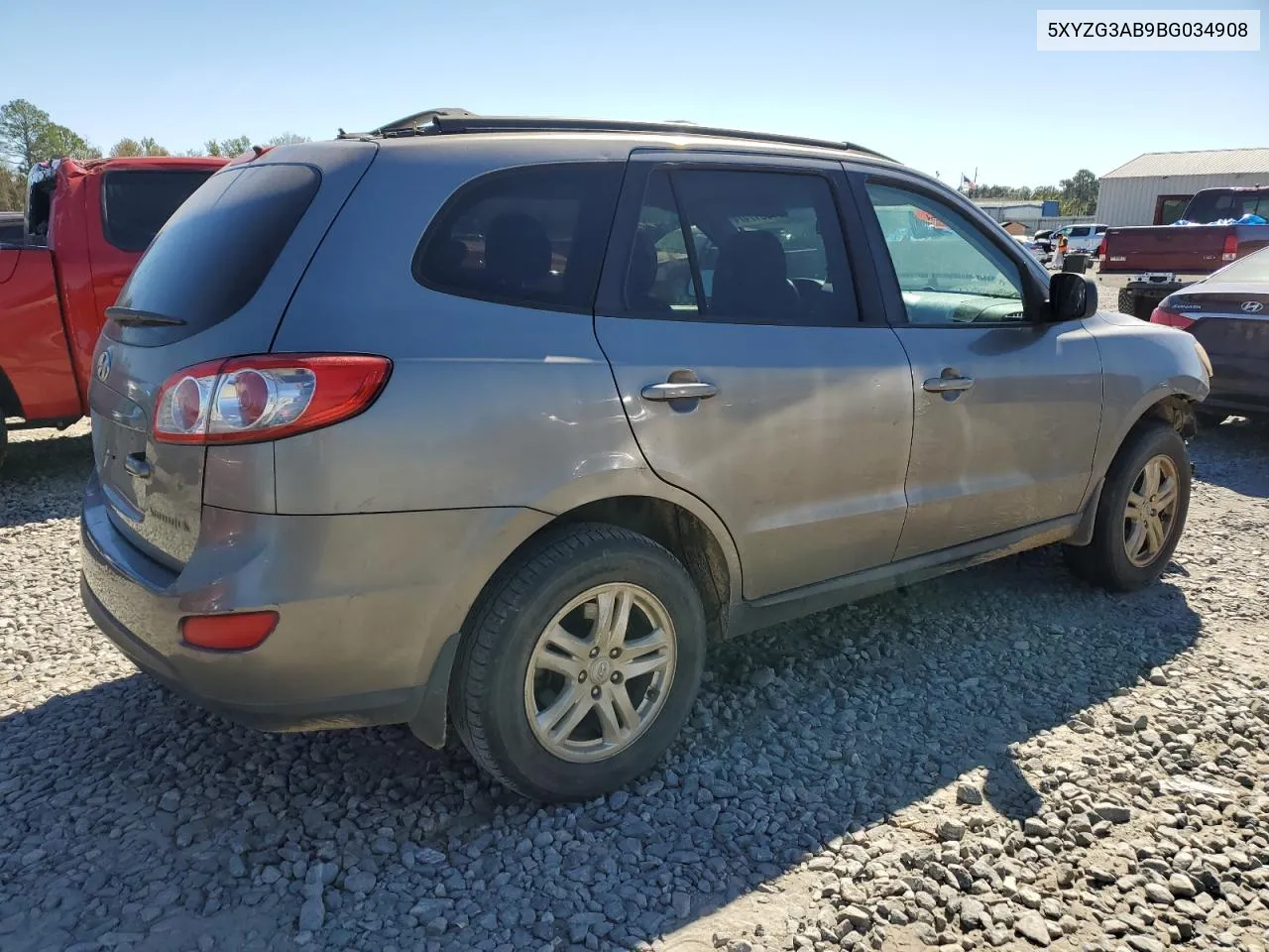 2011 Hyundai Santa Fe Gls VIN: 5XYZG3AB9BG034908 Lot: 76617474