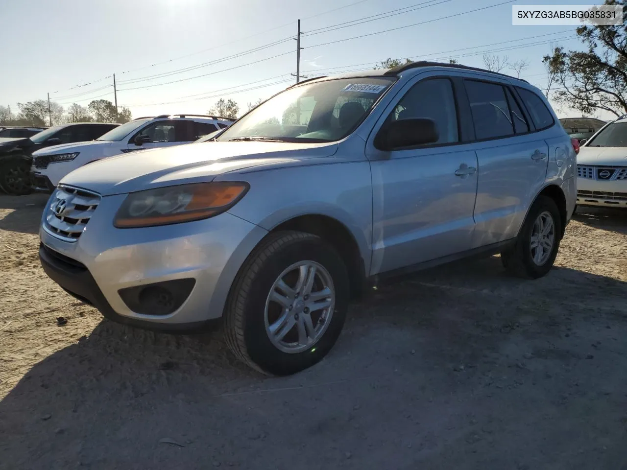 2011 Hyundai Santa Fe Gls VIN: 5XYZG3AB5BG035831 Lot: 76668144