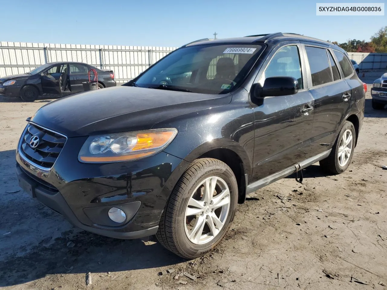 2011 Hyundai Santa Fe Se VIN: 5XYZHDAG4BG008036 Lot: 76669924