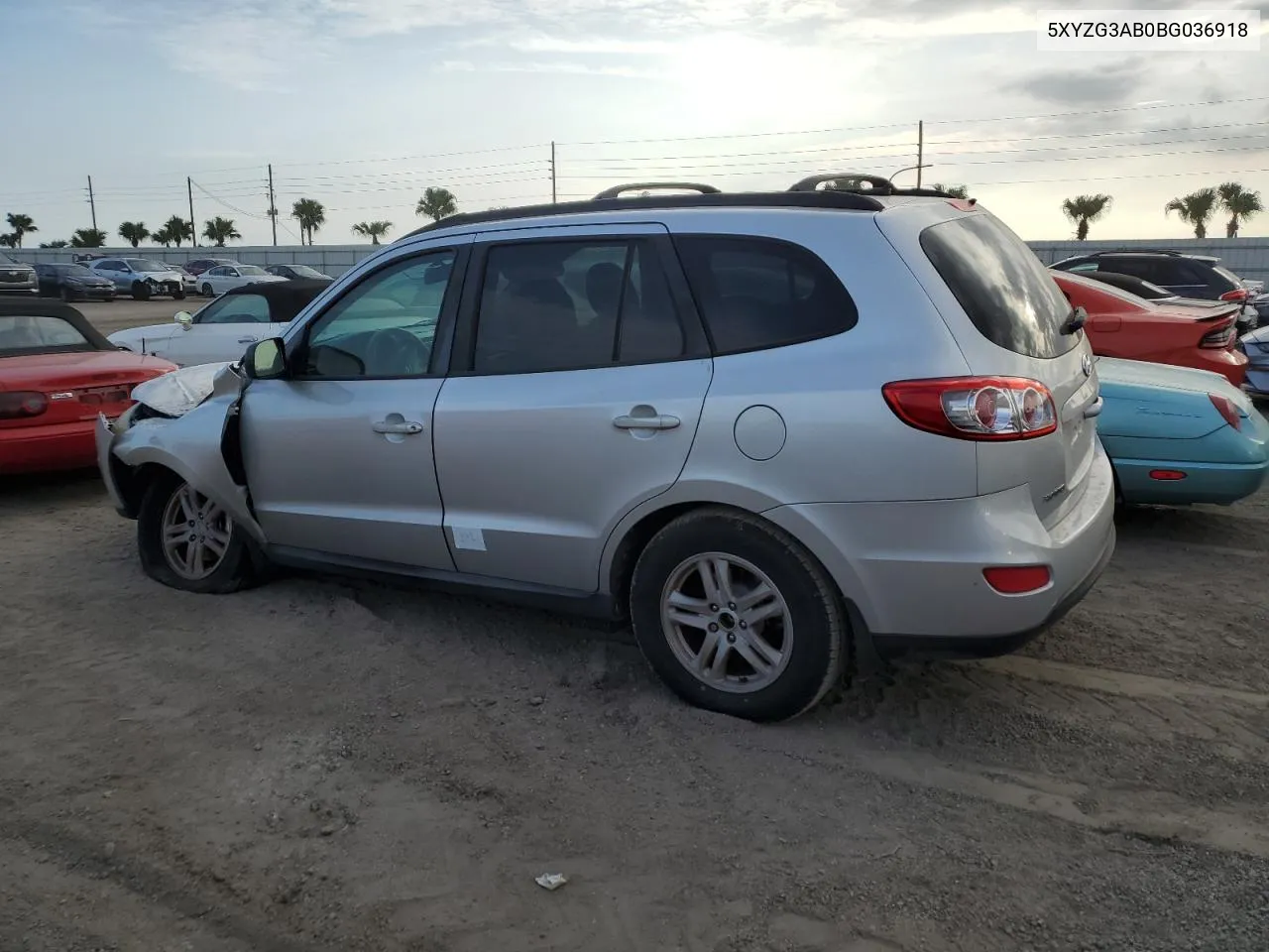 2011 Hyundai Santa Fe Gls VIN: 5XYZG3AB0BG036918 Lot: 76688974