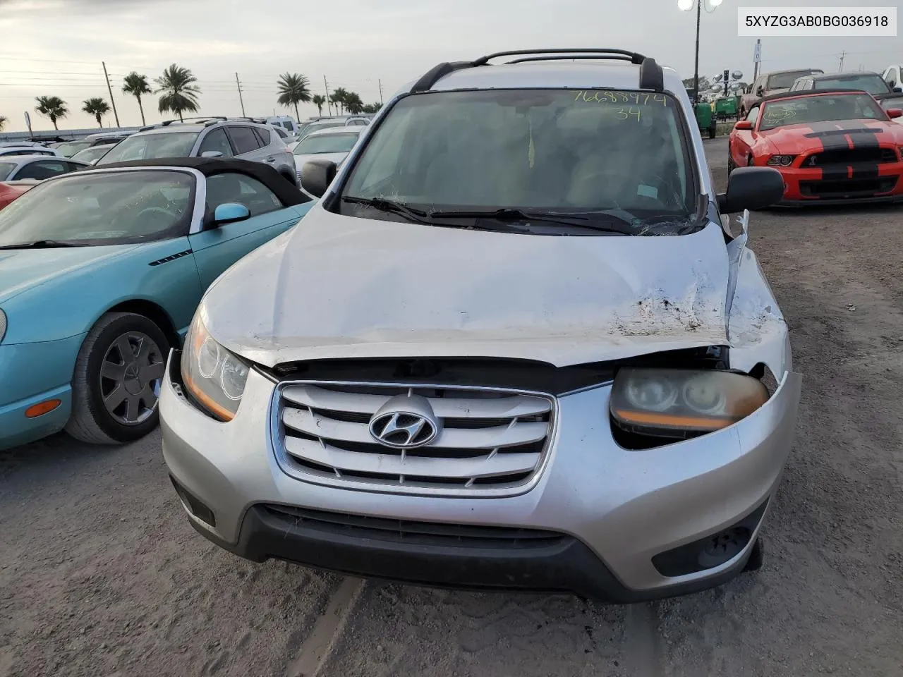 2011 Hyundai Santa Fe Gls VIN: 5XYZG3AB0BG036918 Lot: 76688974