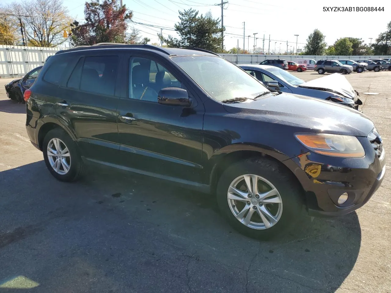 2011 Hyundai Santa Fe Limited VIN: 5XYZK3AB1BG088444 Lot: 76888934