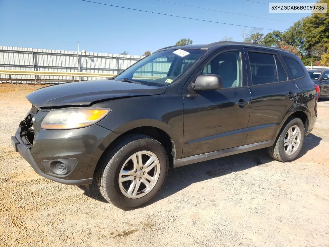 2011 Hyundai Santa Fe Gls VIN: 5XYZGDAB6BG069735 Lot: 77184514