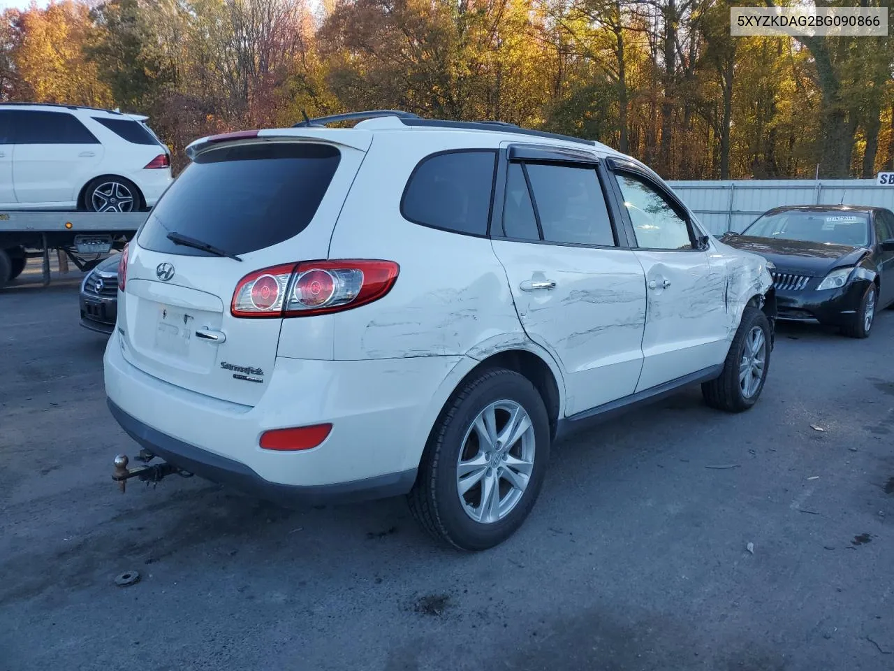 2011 Hyundai Santa Fe Limited VIN: 5XYZKDAG2BG090866 Lot: 77454264