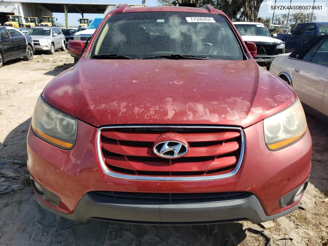 2011 Hyundai Santa Fe Limited VIN: 5XYZK4AG0BG074651 Lot: 77596464