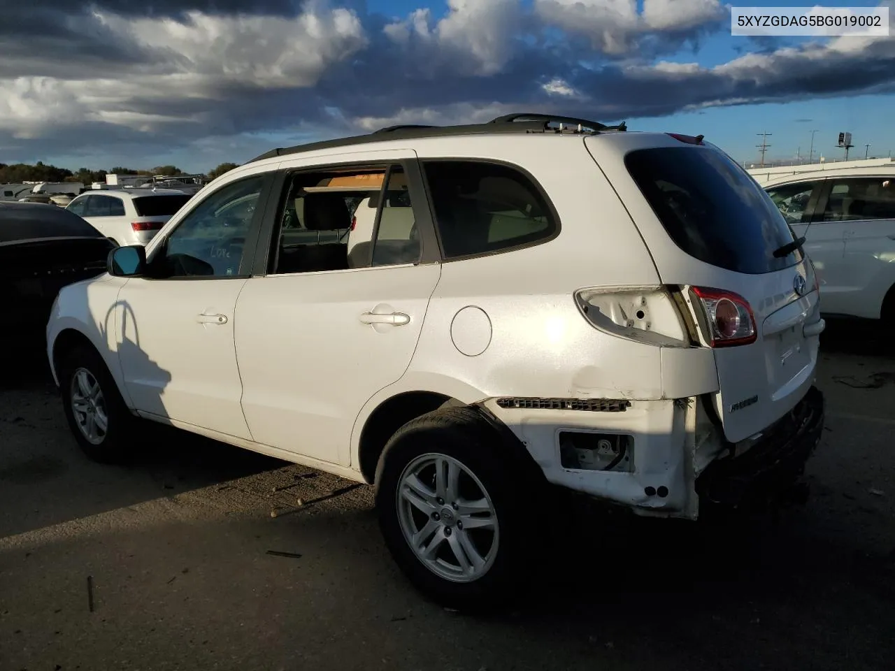 2011 Hyundai Santa Fe Gls VIN: 5XYZGDAG5BG019002 Lot: 78943194