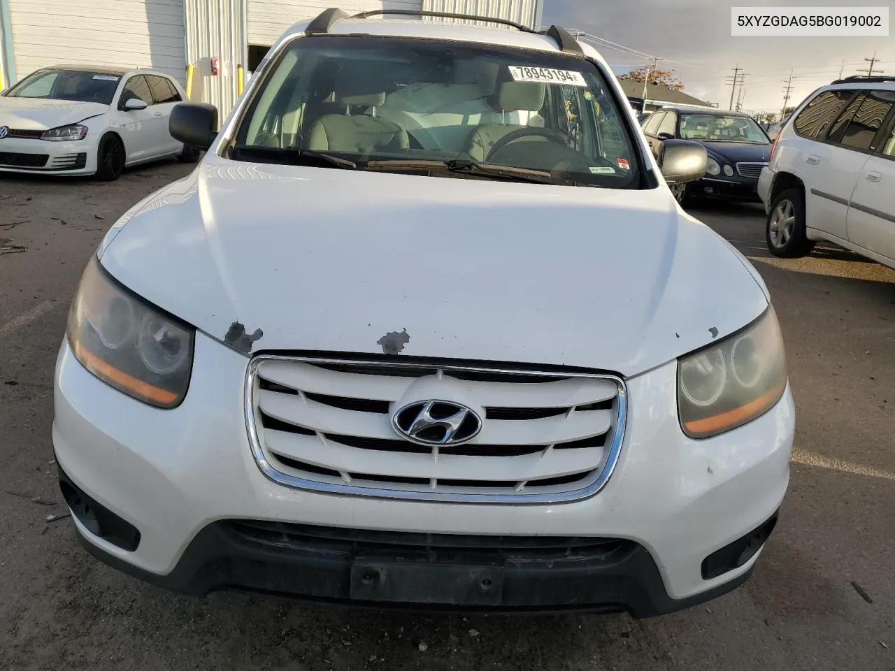 2011 Hyundai Santa Fe Gls VIN: 5XYZGDAG5BG019002 Lot: 78943194