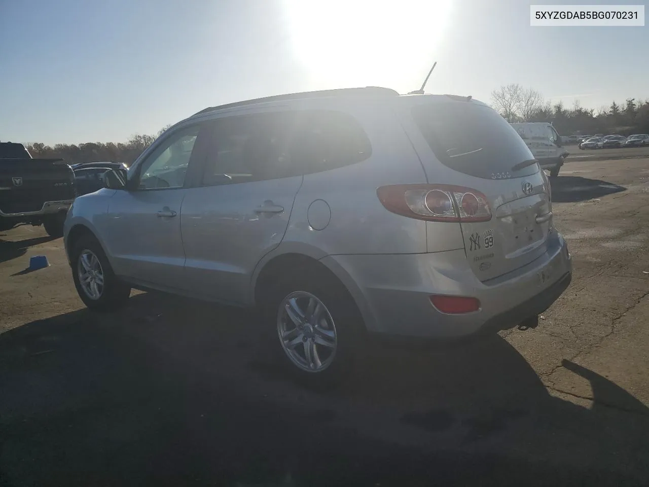 2011 Hyundai Santa Fe Gls VIN: 5XYZGDAB5BG070231 Lot: 79567484