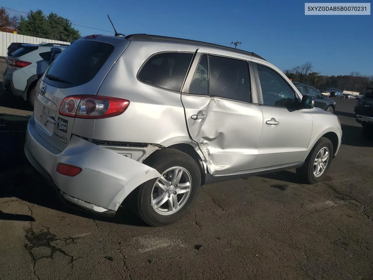 2011 Hyundai Santa Fe Gls VIN: 5XYZGDAB5BG070231 Lot: 79567484