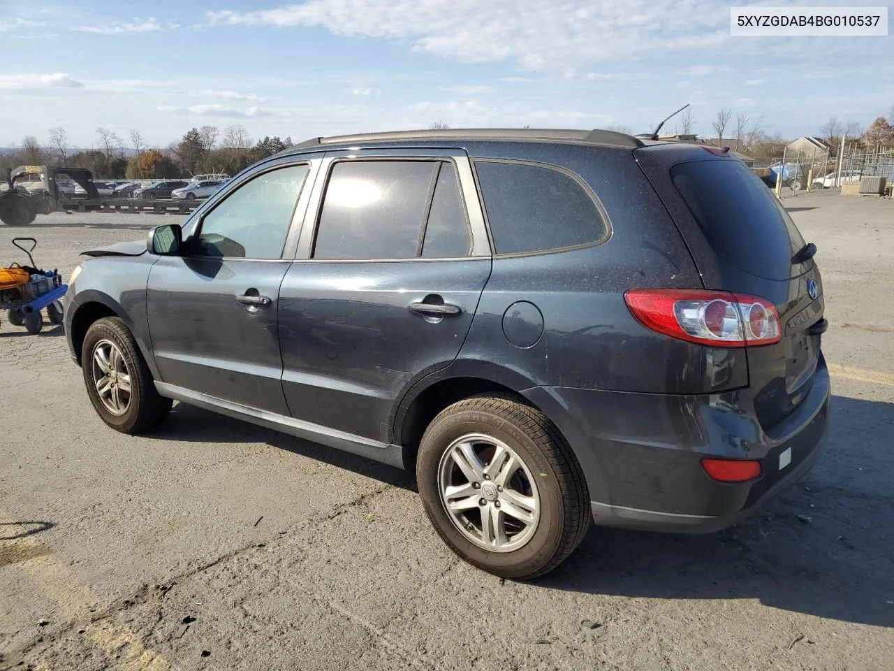 2011 Hyundai Santa Fe Gls VIN: 5XYZGDAB4BG010537 Lot: 79740904