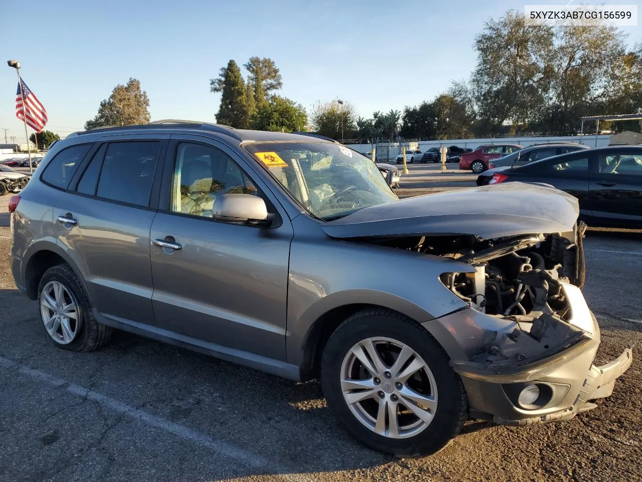 5XYZK3AB7CG156599 2012 Hyundai Santa Fe Limited