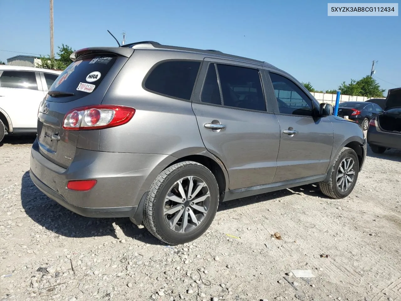 2012 Hyundai Santa Fe Limited VIN: 5XYZK3AB8CG112434 Lot: 58263684