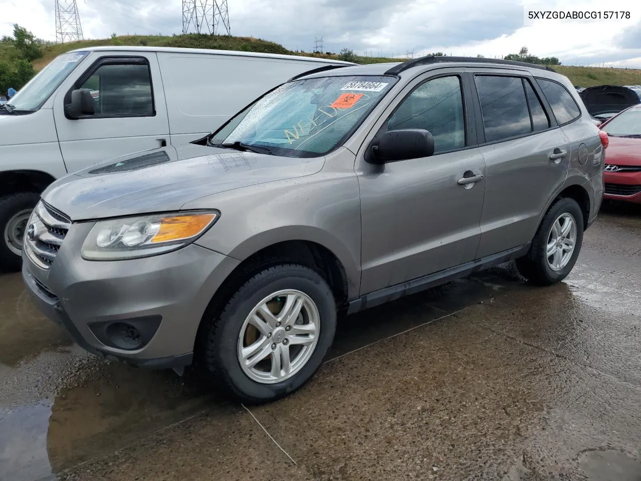 2012 Hyundai Santa Fe Gls VIN: 5XYZGDAB0CG157178 Lot: 58784664