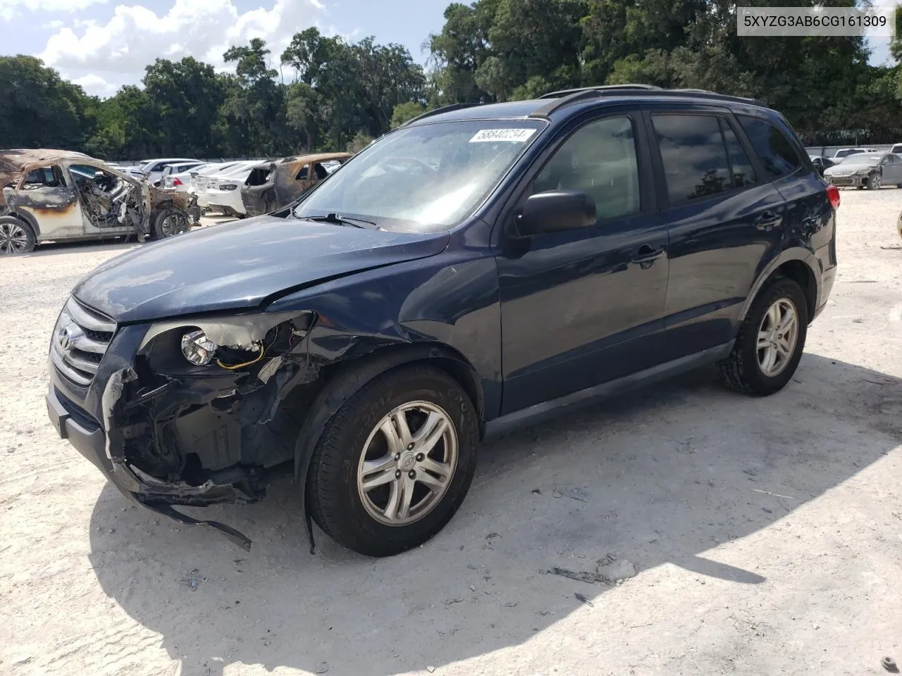 2012 Hyundai Santa Fe Gls VIN: 5XYZG3AB6CG161309 Lot: 58840254