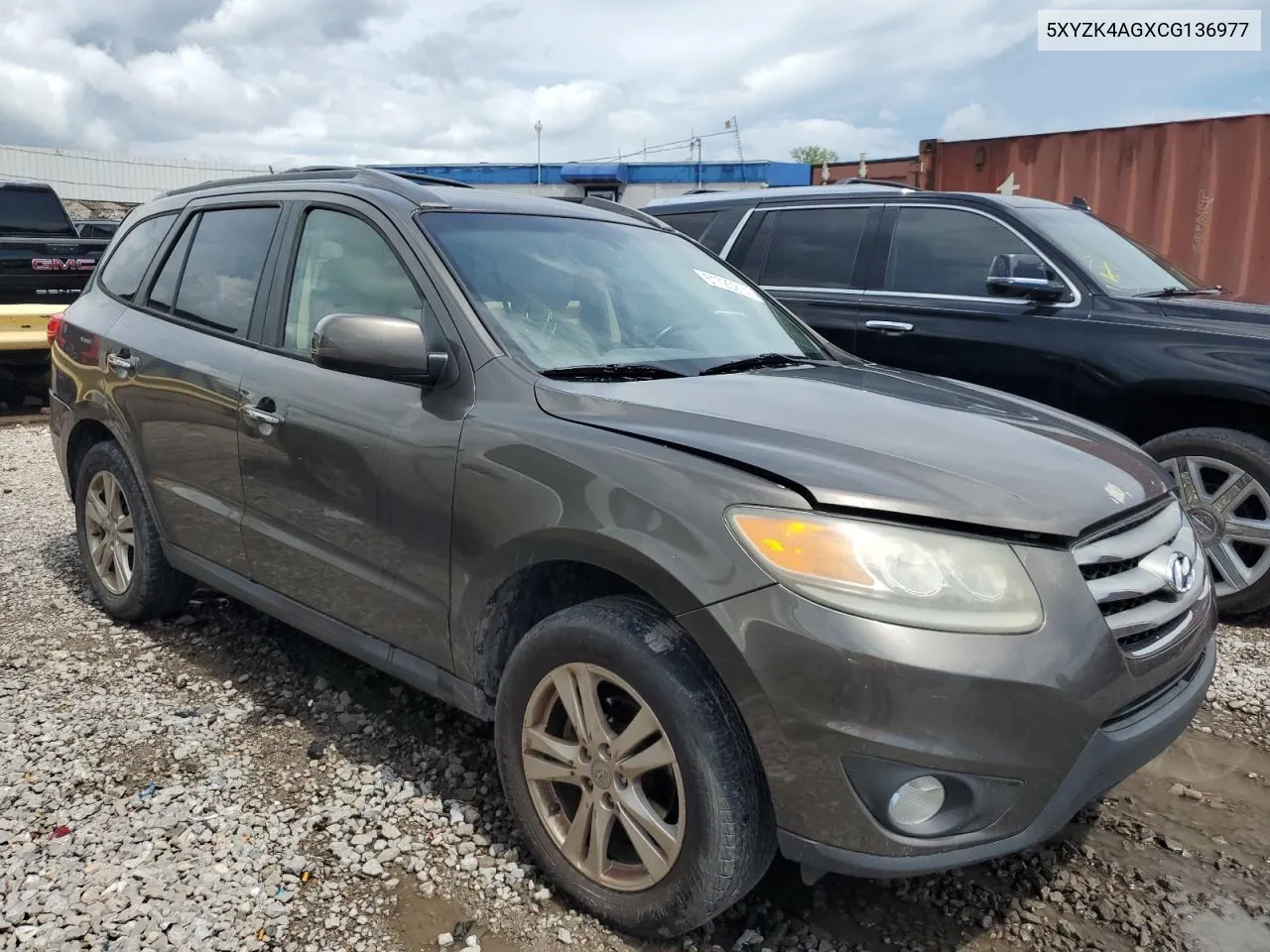 2012 Hyundai Santa Fe Limited VIN: 5XYZK4AGXCG136977 Lot: 61720214