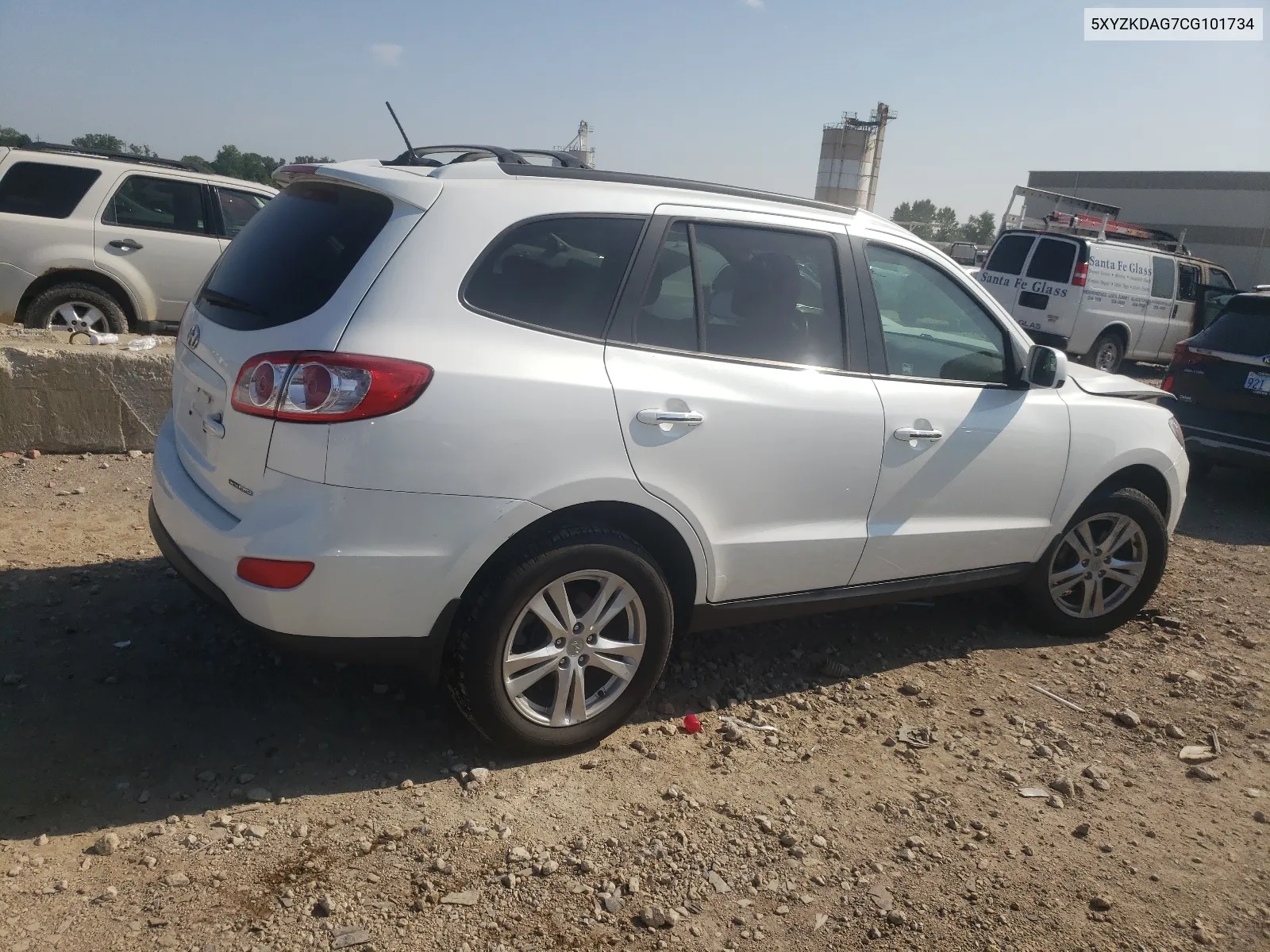 5XYZKDAG7CG101734 2012 Hyundai Santa Fe Limited