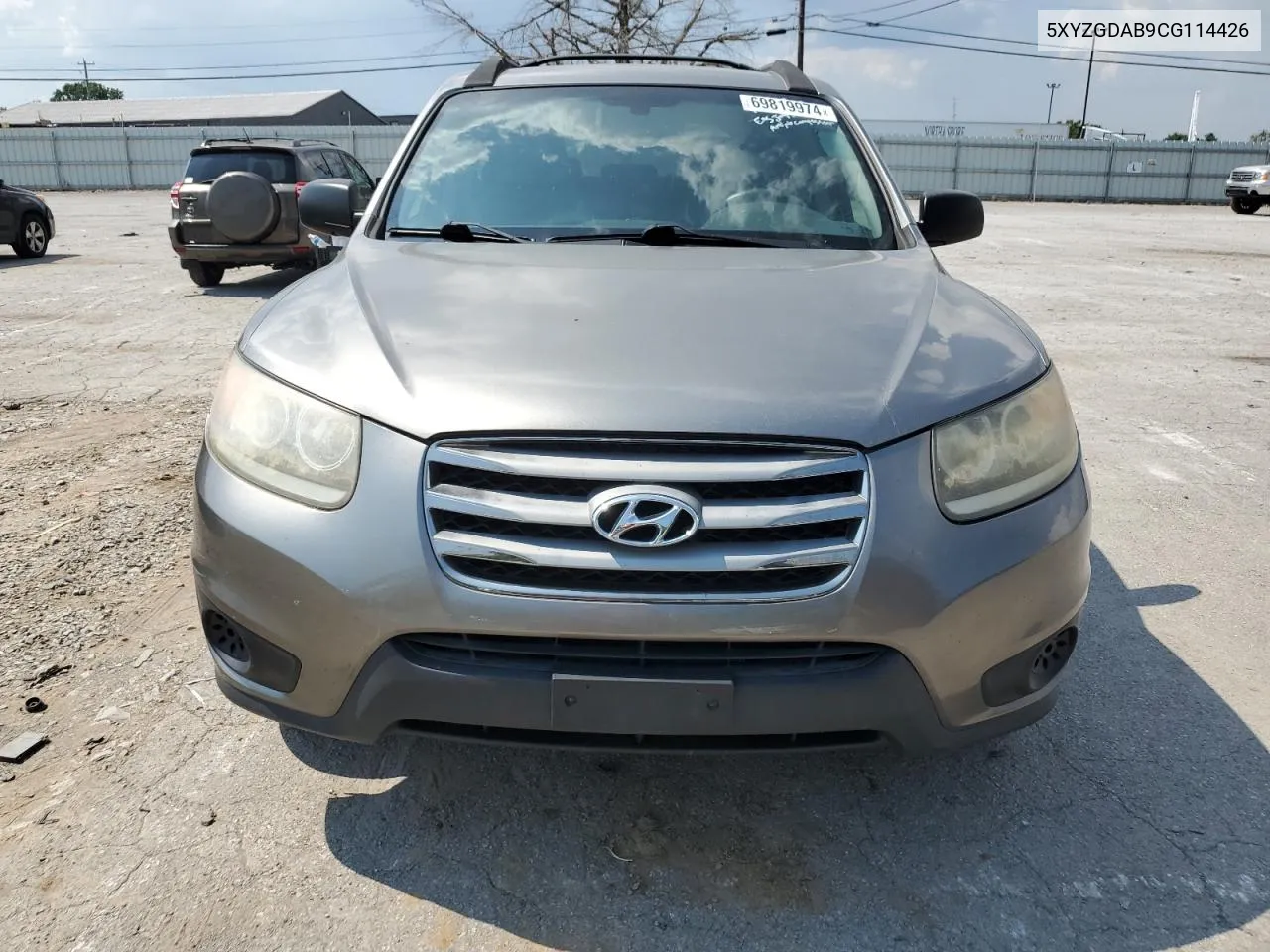 2012 Hyundai Santa Fe Gls VIN: 5XYZGDAB9CG114426 Lot: 69819974