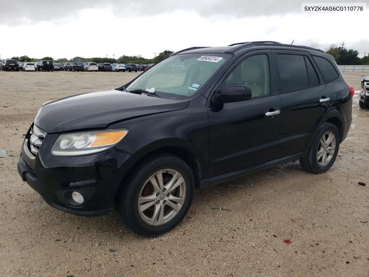 2012 Hyundai Santa Fe Limited VIN: 5XYZK4AG6CG110778 Lot: 69934314