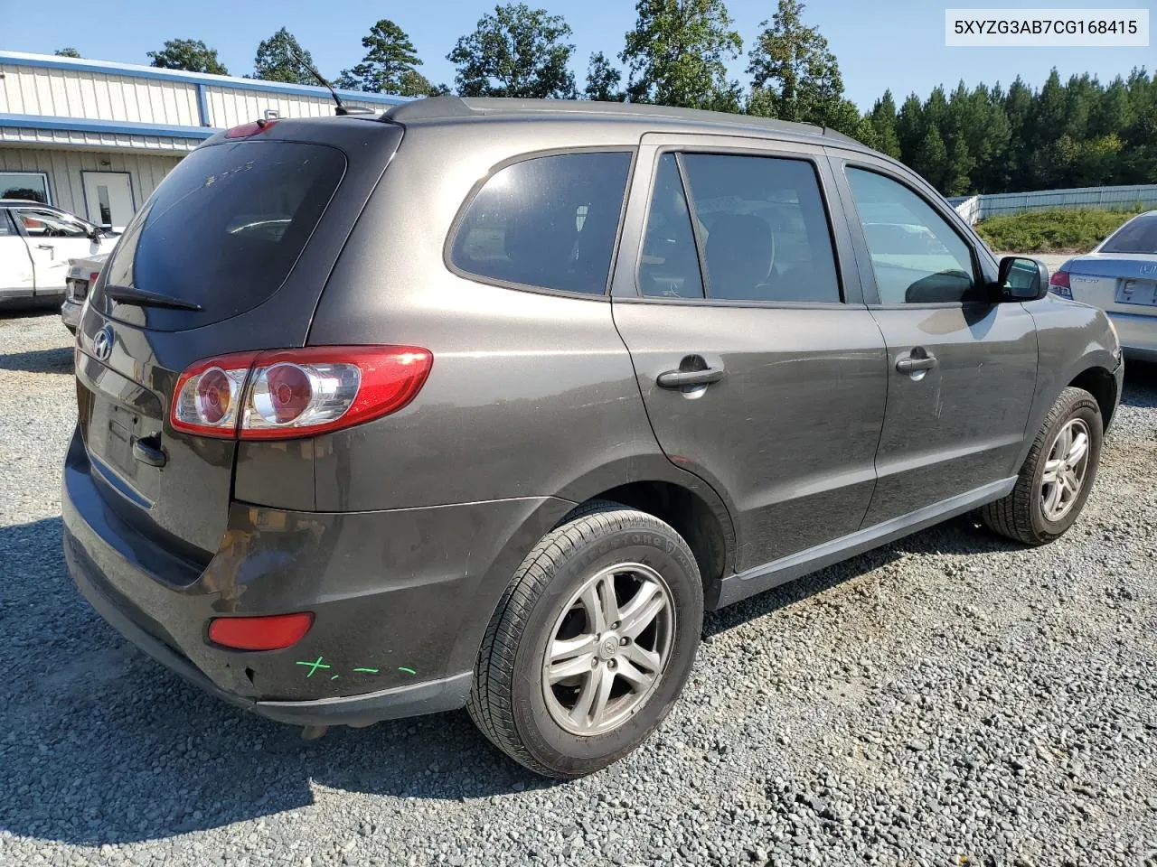 2012 Hyundai Santa Fe Gls VIN: 5XYZG3AB7CG168415 Lot: 70374164