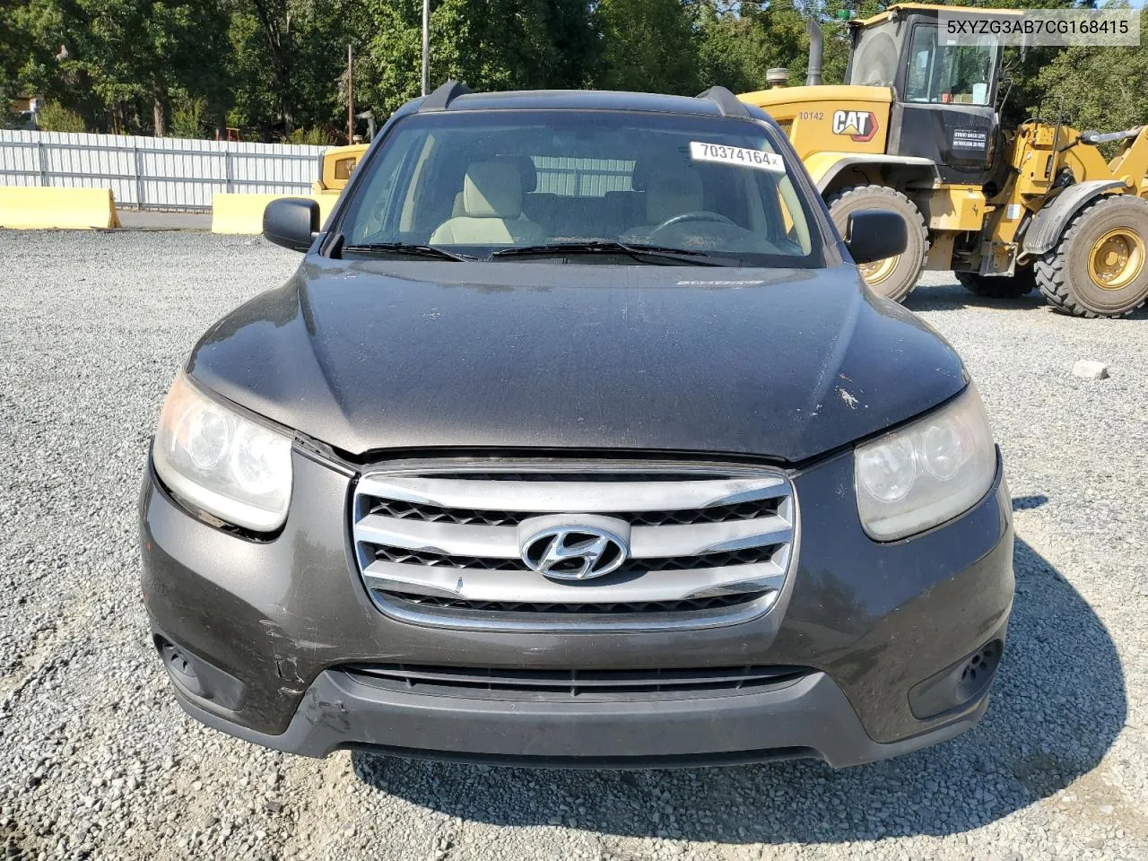 2012 Hyundai Santa Fe Gls VIN: 5XYZG3AB7CG168415 Lot: 70374164