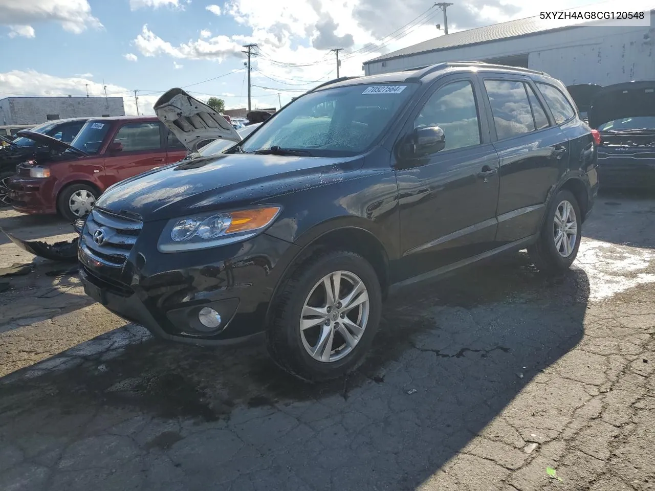 2012 Hyundai Santa Fe Se VIN: 5XYZH4AG8CG120548 Lot: 70527564