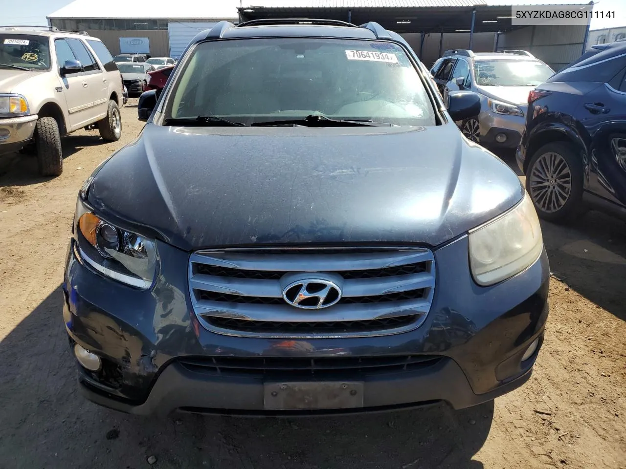 2012 Hyundai Santa Fe Limited VIN: 5XYZKDAG8CG111141 Lot: 70641934