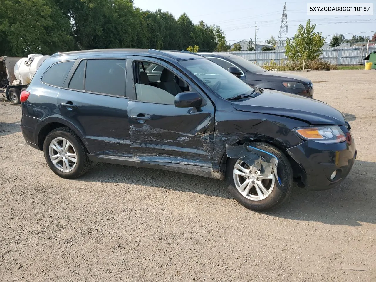 5XYZGDAB8CG110187 2012 Hyundai Santa Fe Gls