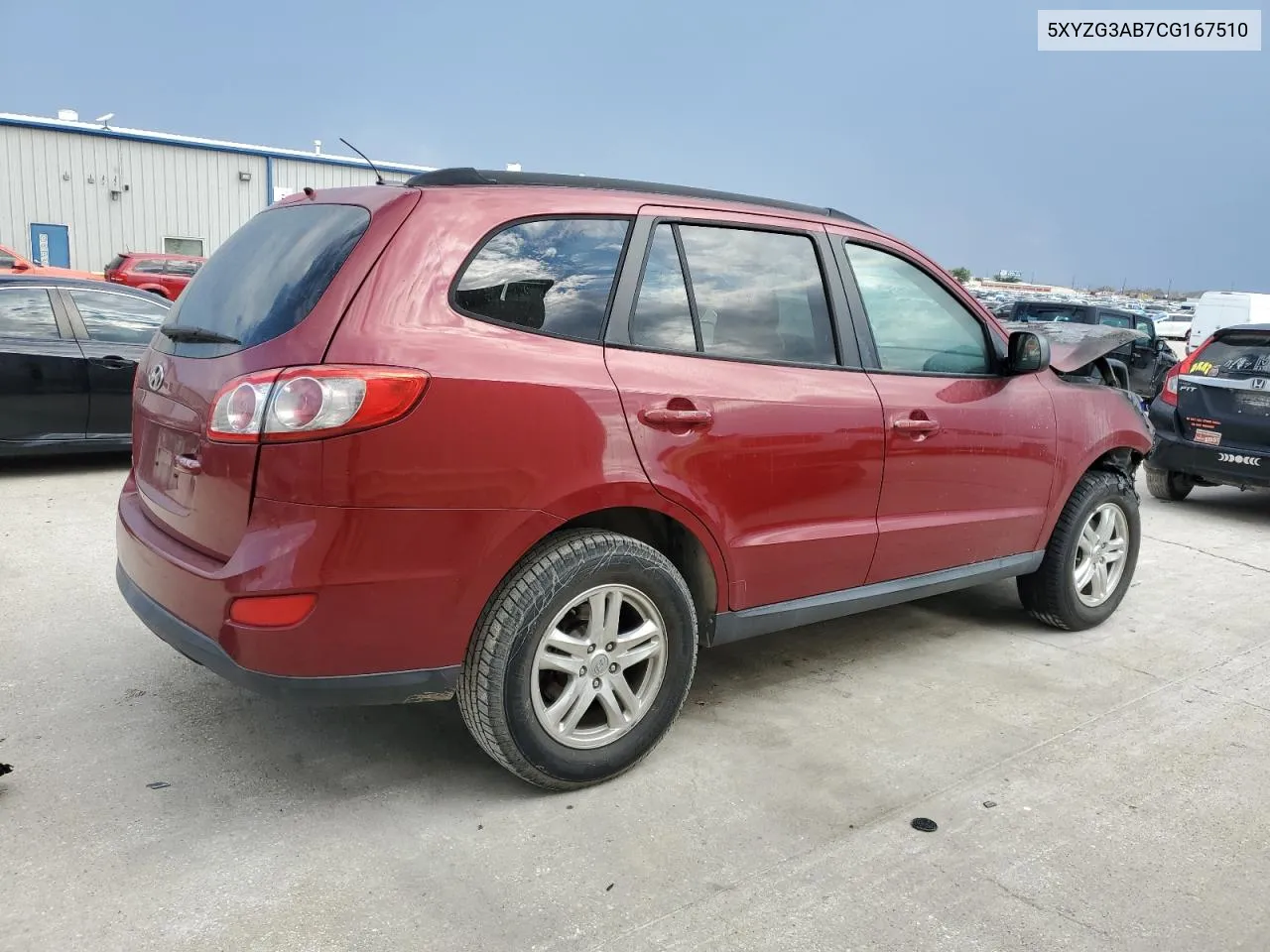 2012 Hyundai Santa Fe Gls VIN: 5XYZG3AB7CG167510 Lot: 70720874