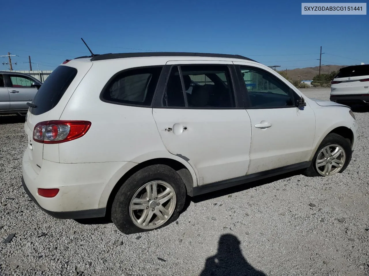 5XYZGDAB3CG151441 2012 Hyundai Santa Fe Gls