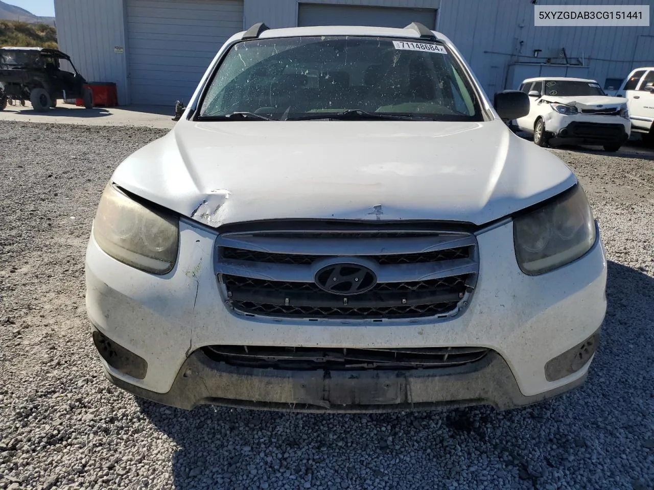 2012 Hyundai Santa Fe Gls VIN: 5XYZGDAB3CG151441 Lot: 71148684