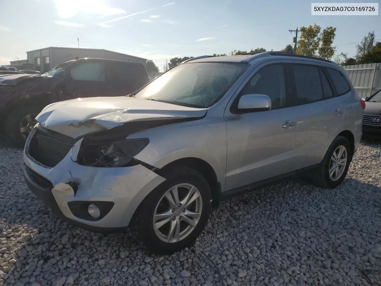 2012 Hyundai Santa Fe Limited VIN: 5XYZKDAG7CG169726 Lot: 71384244