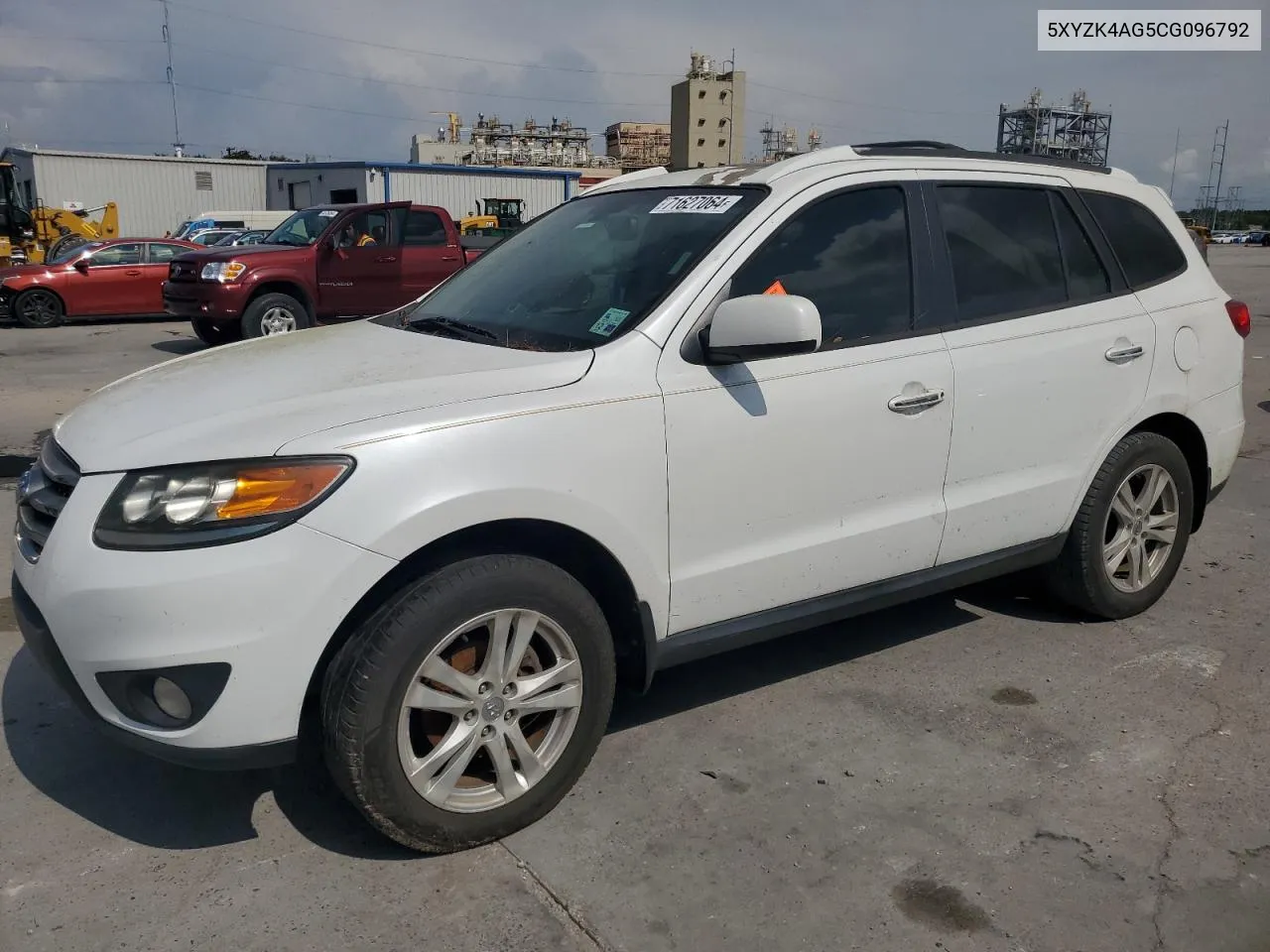 2012 Hyundai Santa Fe Limited VIN: 5XYZK4AG5CG096792 Lot: 71627064