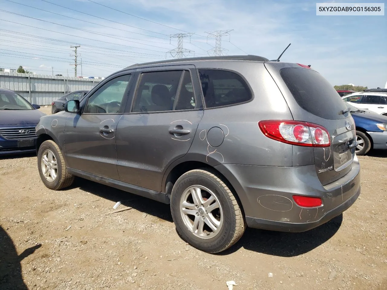 5XYZGDAB9CG156305 2012 Hyundai Santa Fe Gls