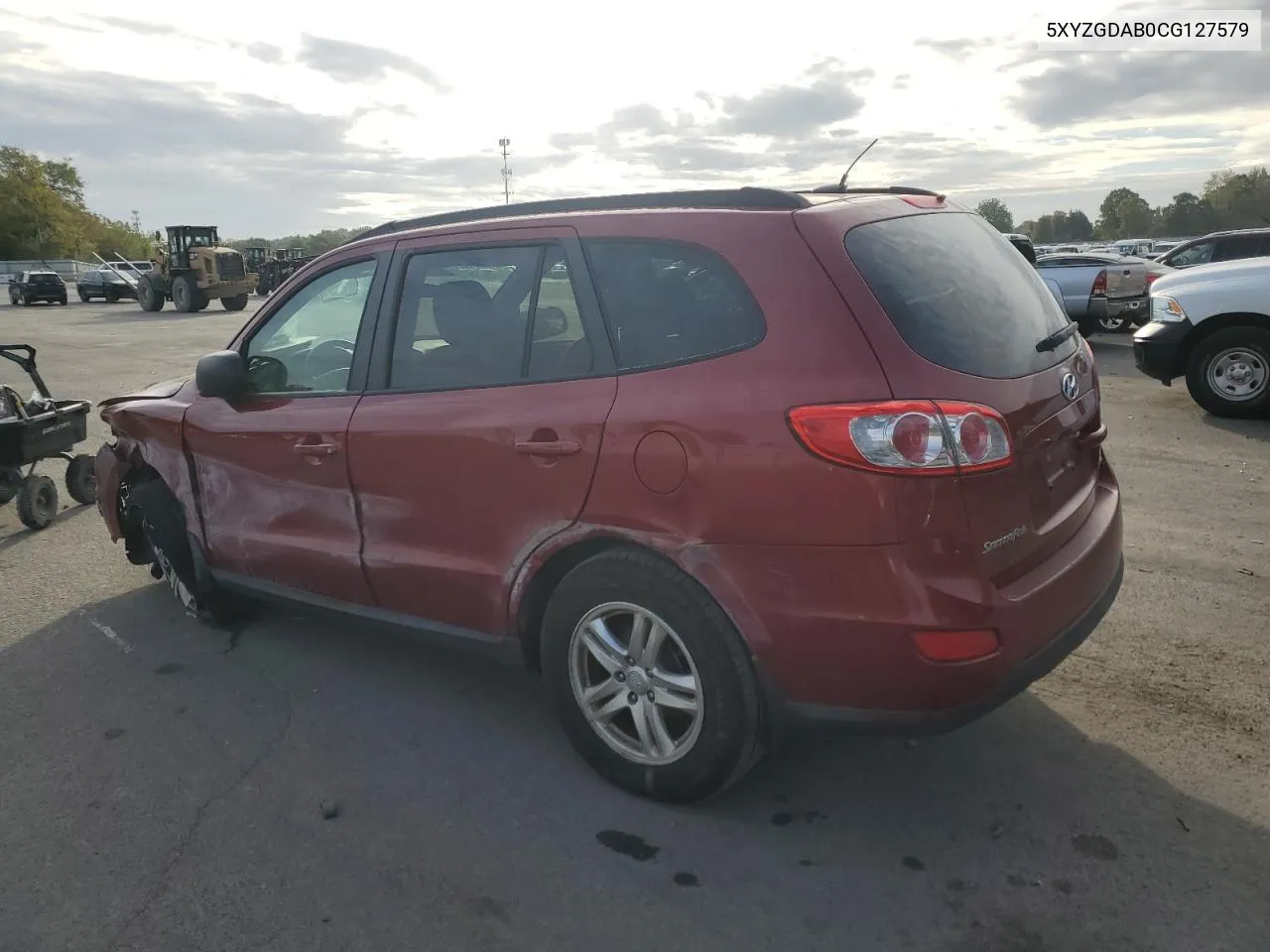 2012 Hyundai Santa Fe Gls VIN: 5XYZGDAB0CG127579 Lot: 72127084