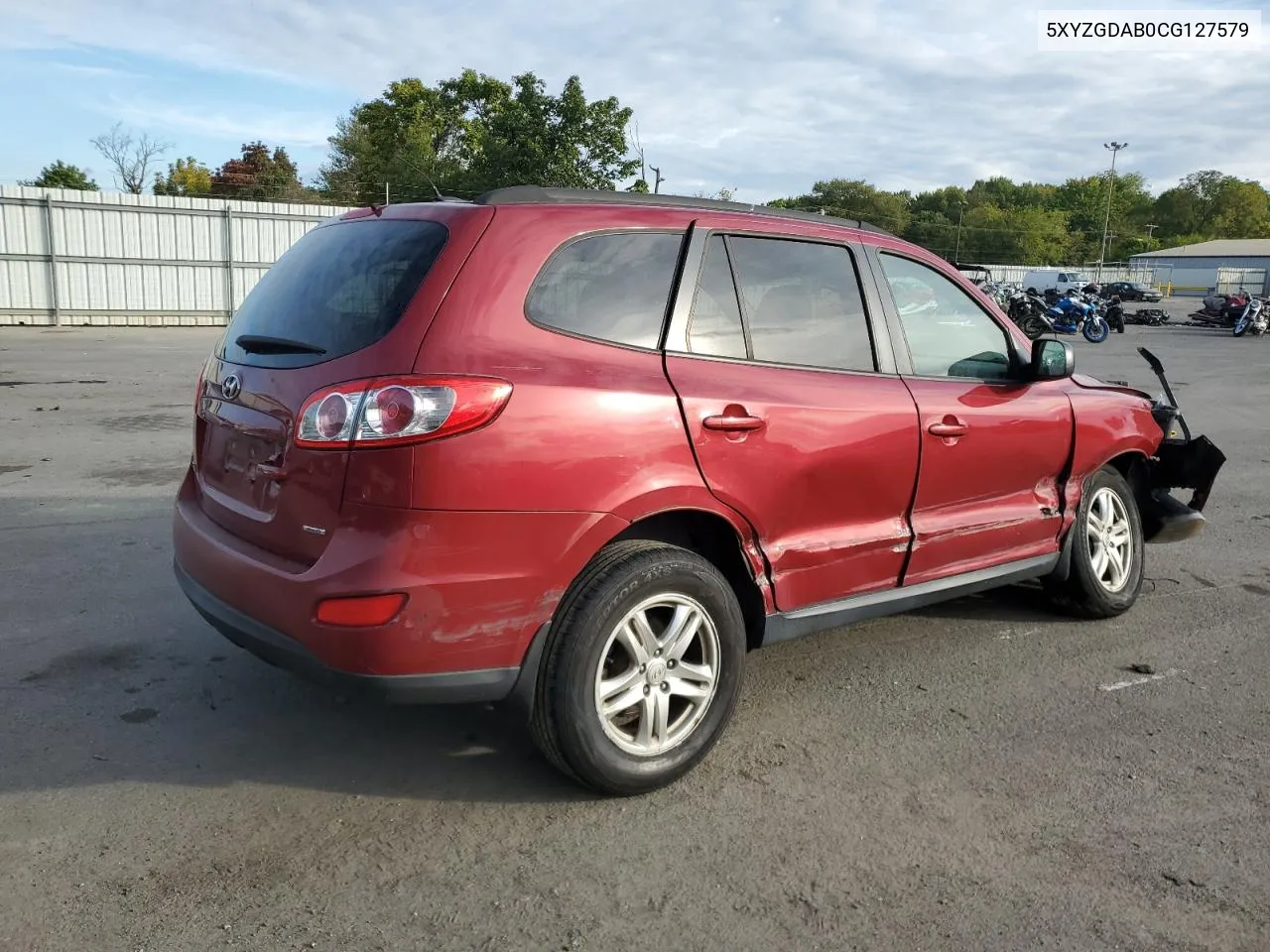 2012 Hyundai Santa Fe Gls VIN: 5XYZGDAB0CG127579 Lot: 72127084