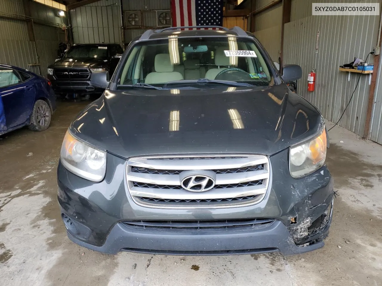 2012 Hyundai Santa Fe Gls VIN: 5XYZGDAB7CG105031 Lot: 72355904