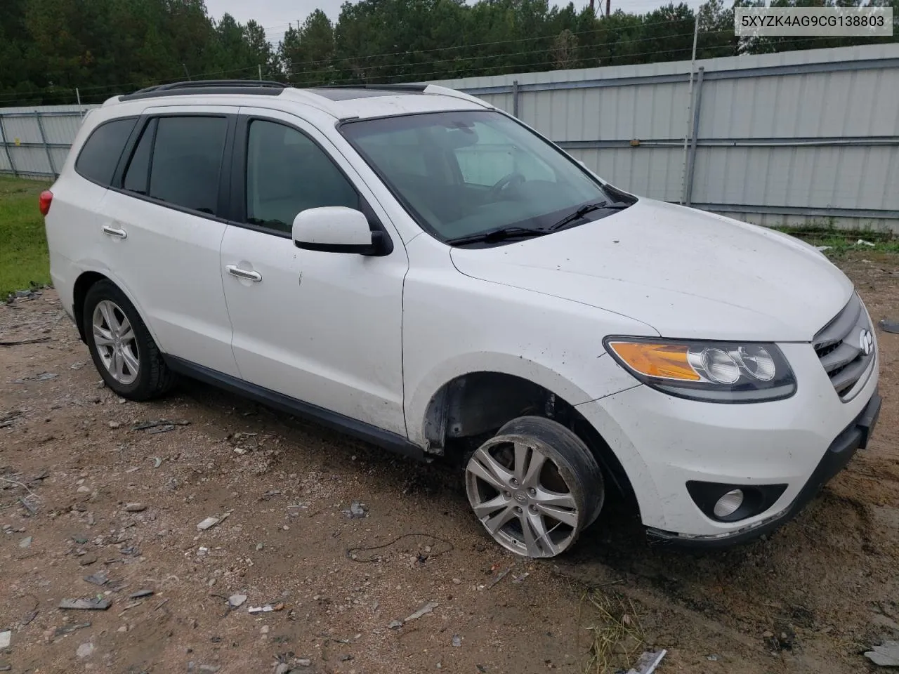 2012 Hyundai Santa Fe Limited VIN: 5XYZK4AG9CG138803 Lot: 72385414