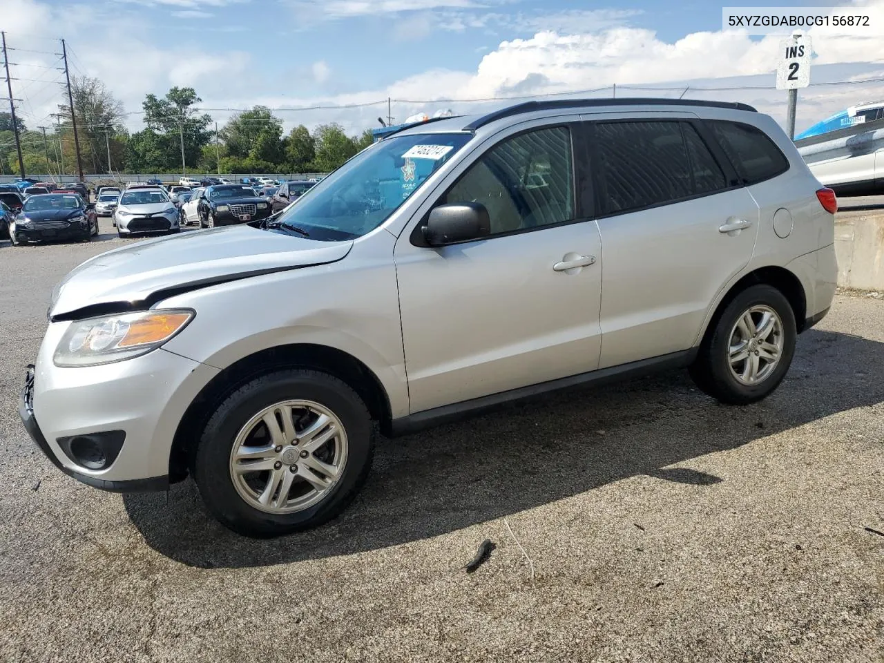 2012 Hyundai Santa Fe Gls VIN: 5XYZGDAB0CG156872 Lot: 72463214