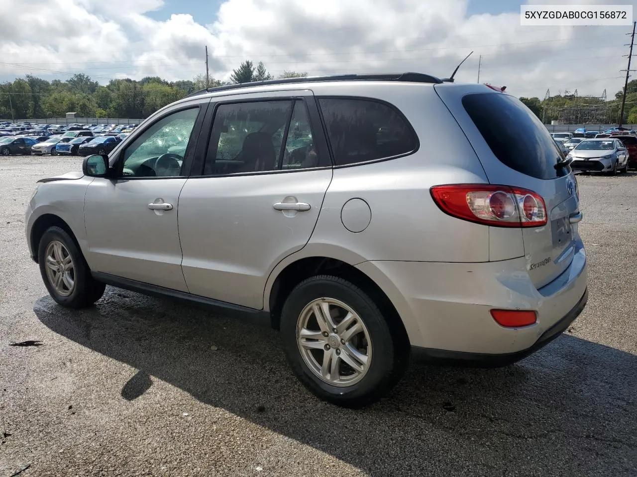 2012 Hyundai Santa Fe Gls VIN: 5XYZGDAB0CG156872 Lot: 72463214