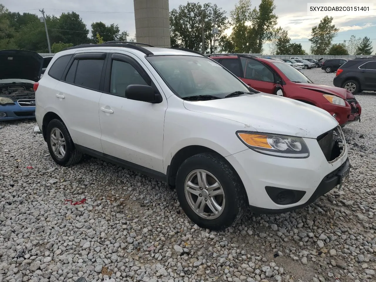 2012 Hyundai Santa Fe Gls VIN: 5XYZGDAB2CG151401 Lot: 72714994