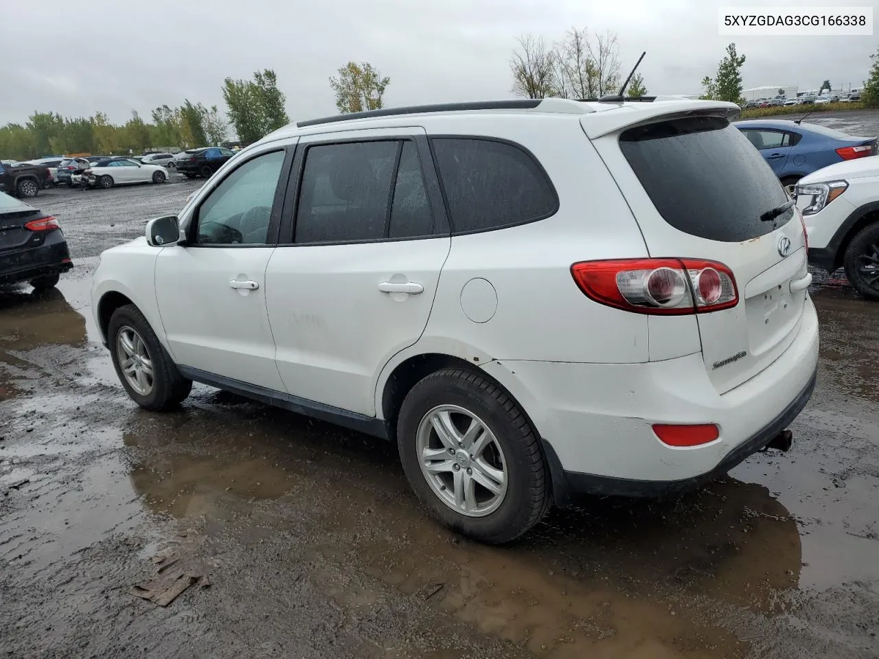 2012 Hyundai Santa Fe Gls VIN: 5XYZGDAG3CG166338 Lot: 73139004