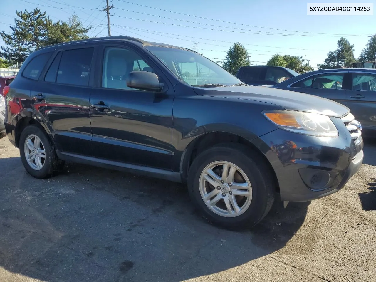 2012 Hyundai Santa Fe Gls VIN: 5XYZGDAB4CG114253 Lot: 73595404