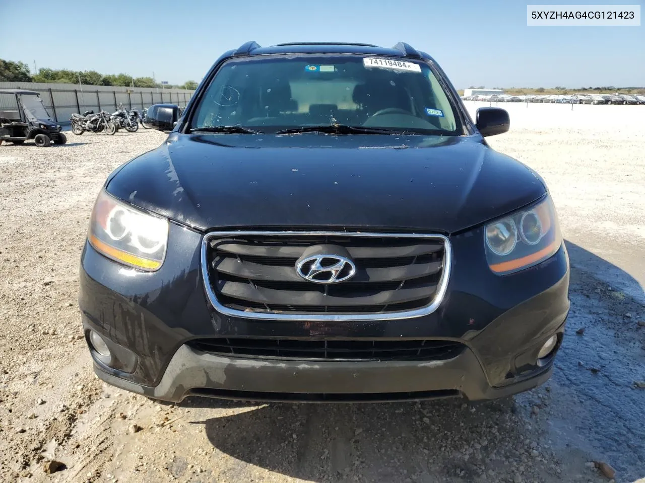 2012 Hyundai Santa Fe Se VIN: 5XYZH4AG4CG121423 Lot: 74119484