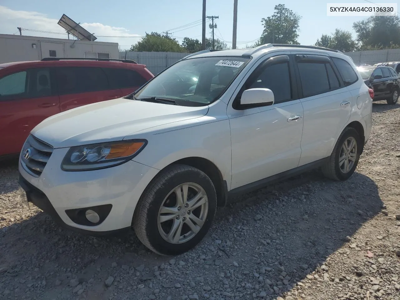 2012 Hyundai Santa Fe Limited VIN: 5XYZK4AG4CG136330 Lot: 74472644