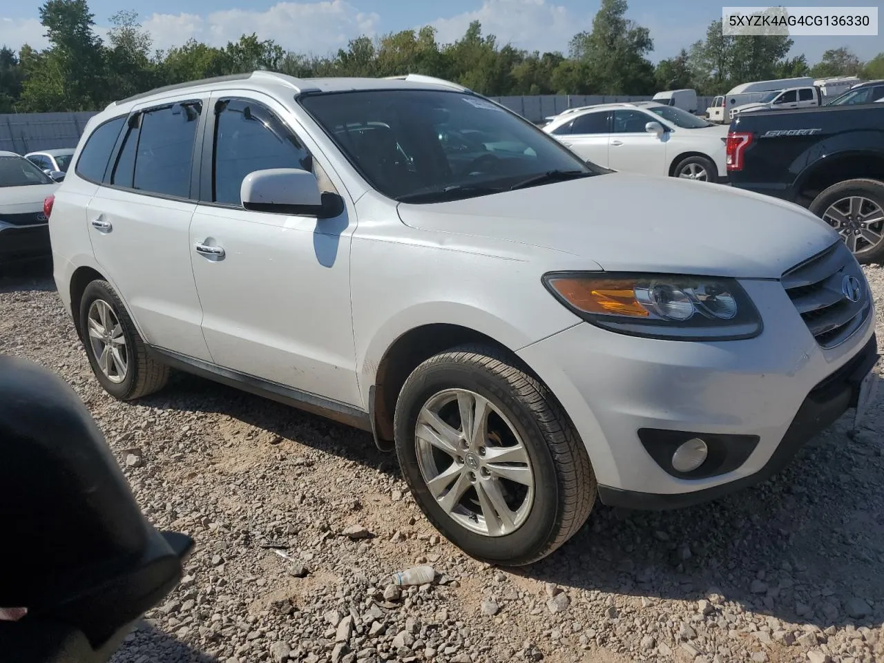 2012 Hyundai Santa Fe Limited VIN: 5XYZK4AG4CG136330 Lot: 74472644