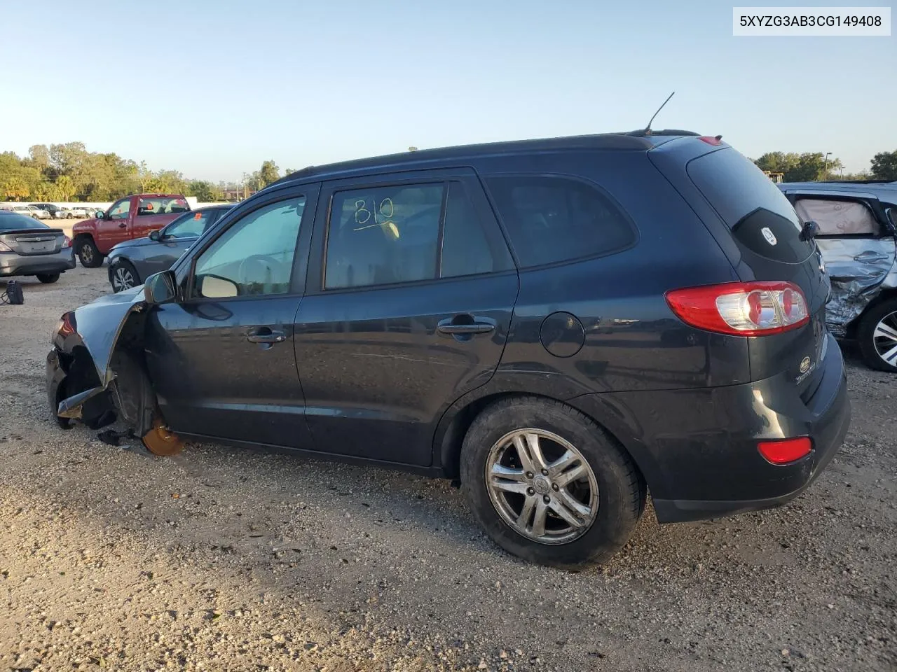 2012 Hyundai Santa Fe Gls VIN: 5XYZG3AB3CG149408 Lot: 75190954